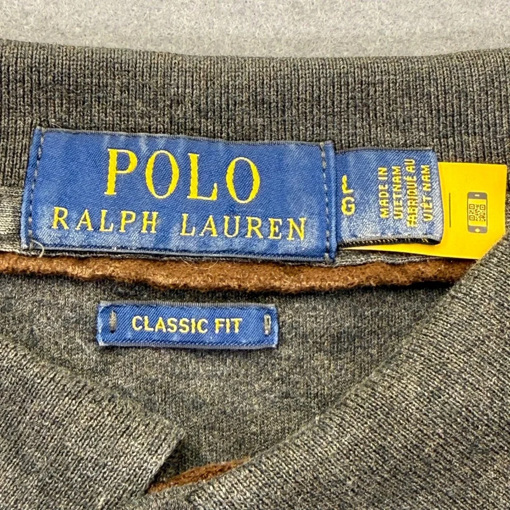 Polo Ralph Lauren Mens‎ Classic Fit Long Sleeve Flesh Pony Polo Shirt Large